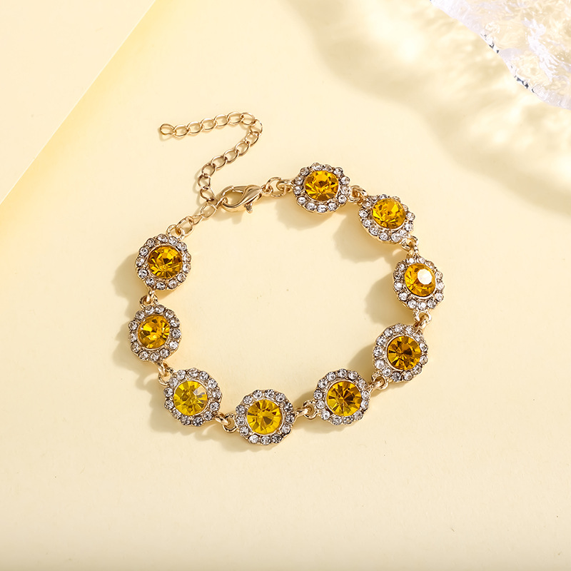 Stylish Zircon-studded Diamond Bracelet For Women