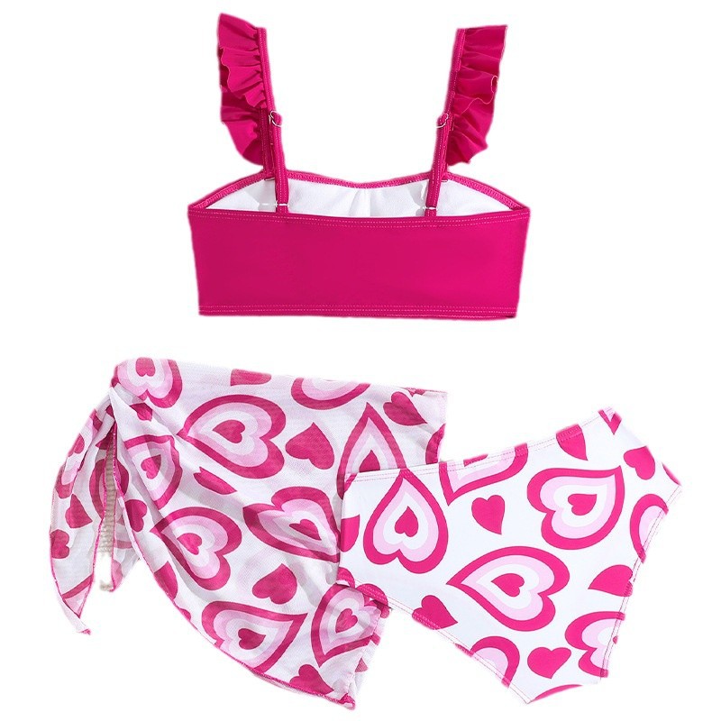 Printed Split Three-piece Set For Girls European And American Bikini