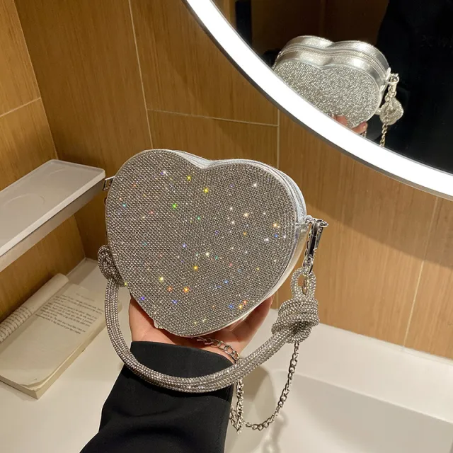 Women's Love Fashion All match Messenger Bag Silver - Shop at LoveMi