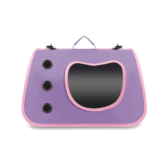 Pet Outing Portable Crossbody Breathable Large Capacity Single shoulder Bag Purple - Shop at LoveMi