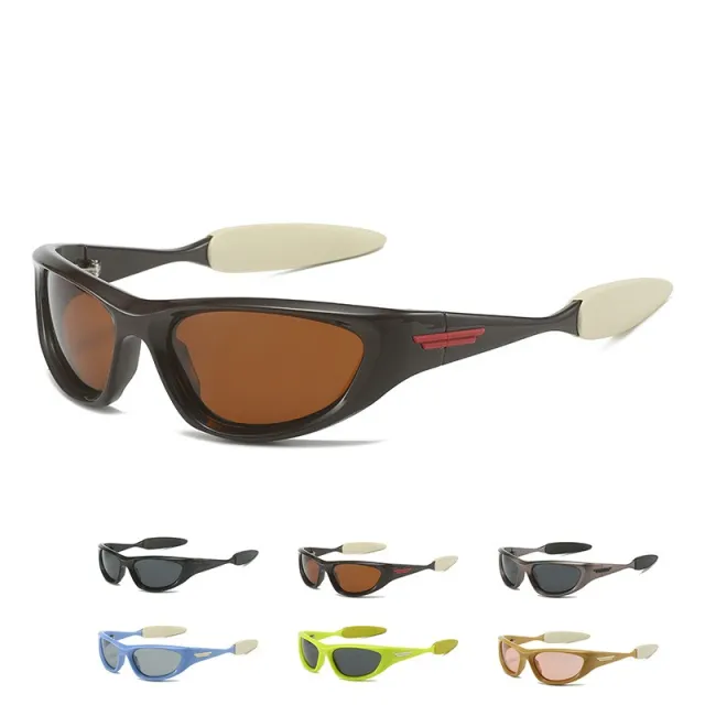 Polarized Sunglasses Retro Street Sports Cycling Sunglasses Red - Shop at LoveMi
