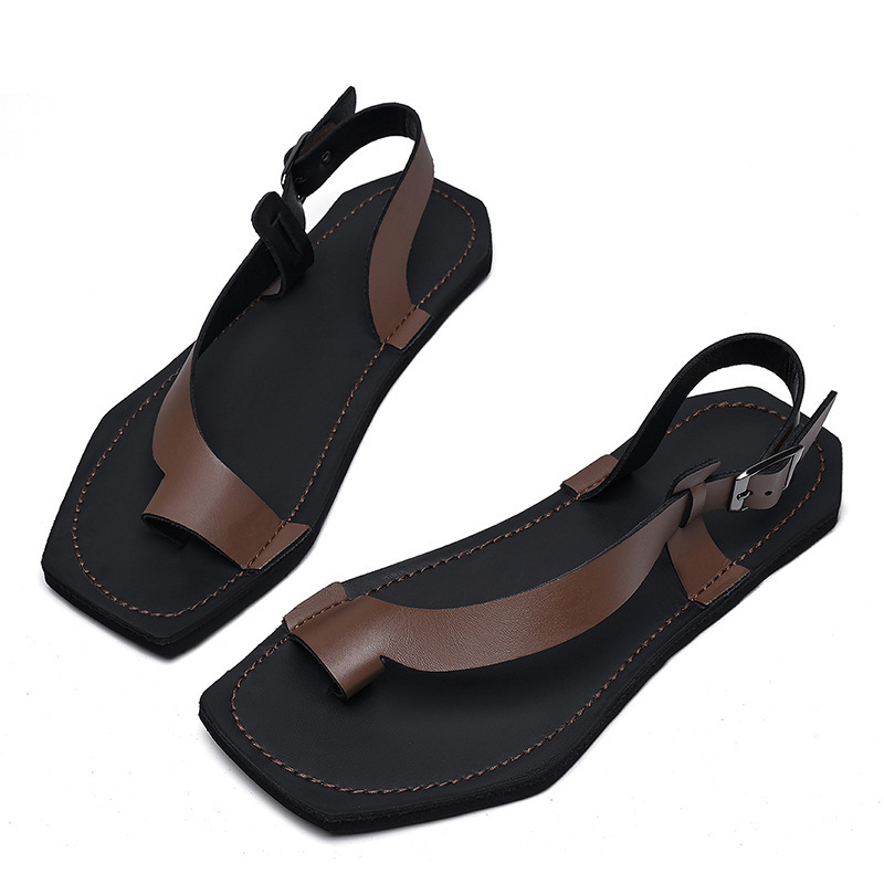 Outdoor Summer Flip-Flops Men's European And American Style Flat Roman Sandals Beach Fashion