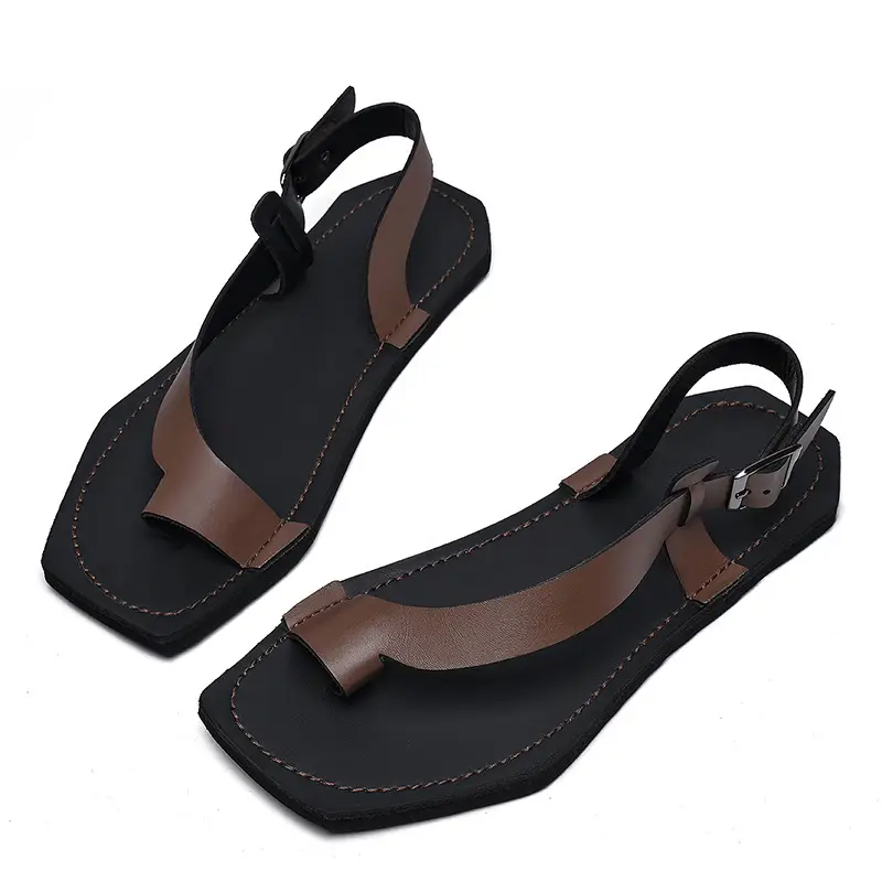 Outdoor Summer Flip-Flops Men's European And American Style Flat Roman Sandals Beach Fashion