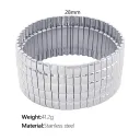 Sz56 Silver Elastic Plaid