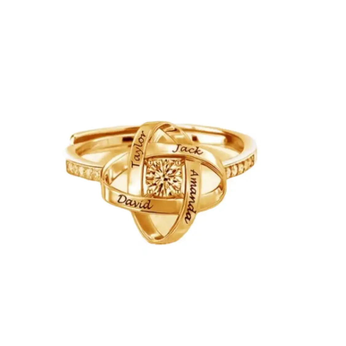 Women's Silver Clover Open Ring