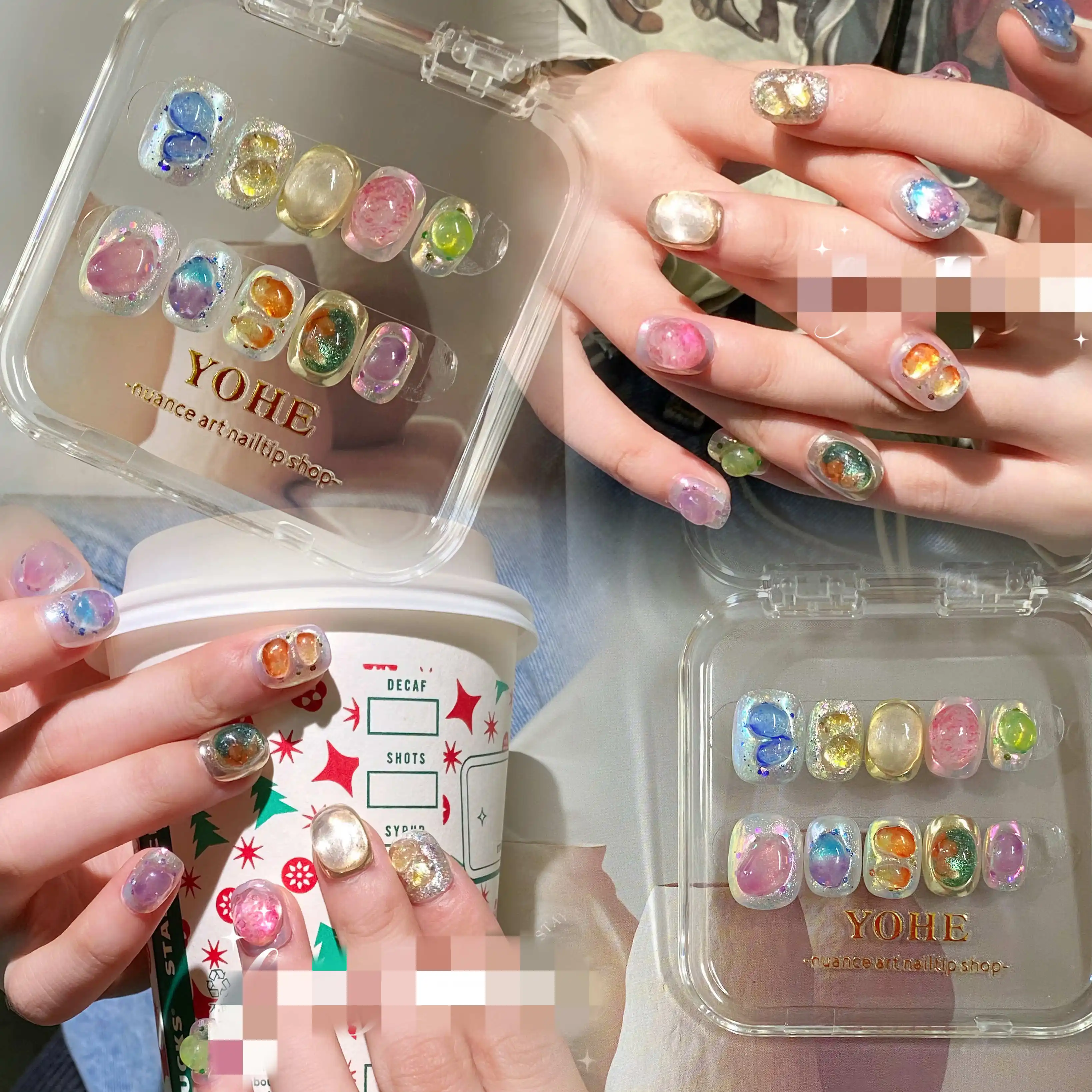 Spring And Summer Crystal Stone Ins Style Nail Sticker