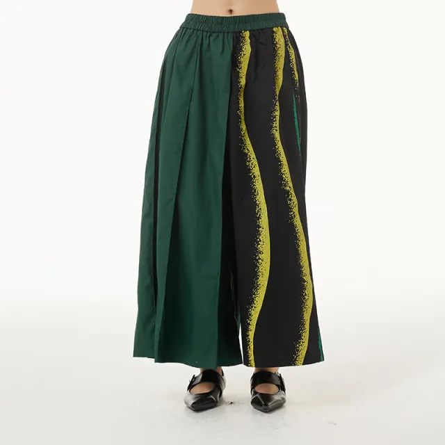 Plus Size Women's Color Striped Printed Pants Green - Shop at LoveMi