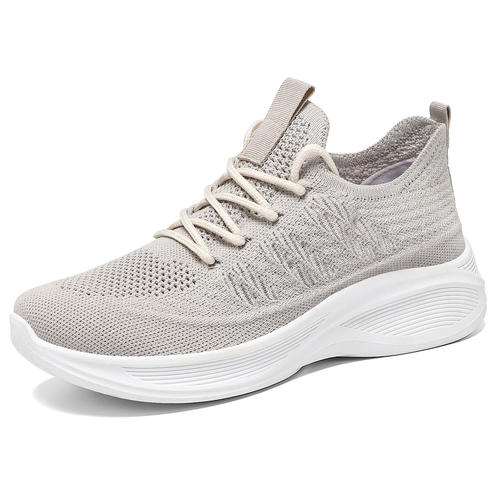 Flyknit Fabric Shoes With Soft Soleslightweight And Casual