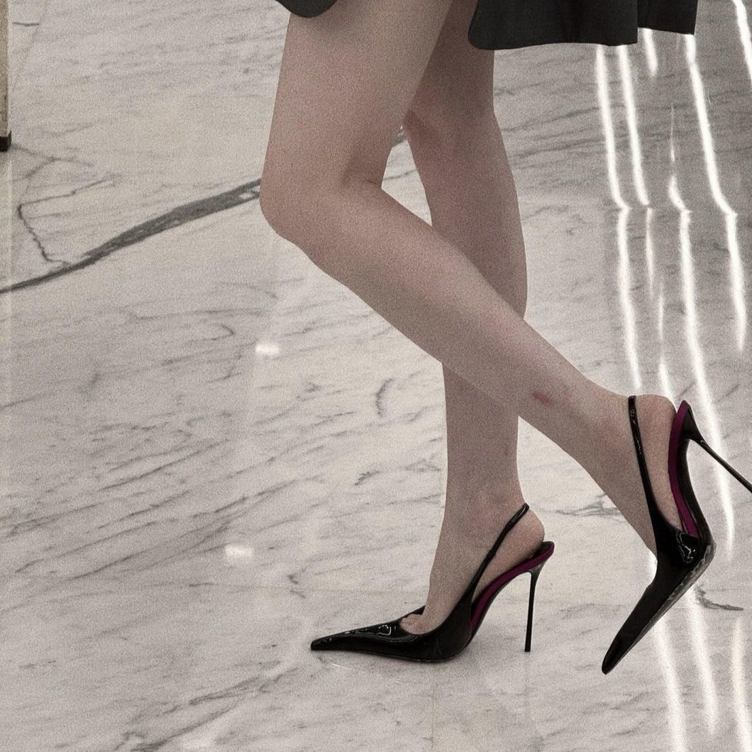 Baotou Color-block Ultra-thin-heel Sandals
