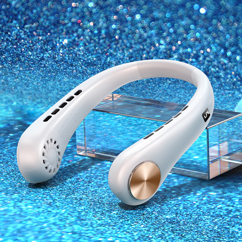 New Mini Neck Fan Portable Bladeless Hanging Neck Rechargeable Air Cooler Mini S - Picture 10 of 11