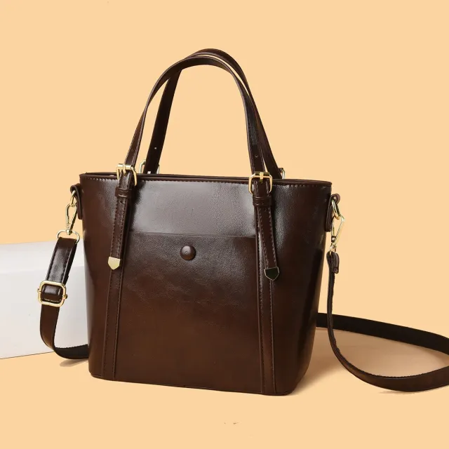 Minimalist Casual Shoulder And Tote Bag Brown - Shop at LoveMi