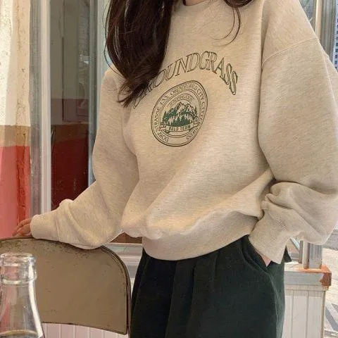 Plus Size Hooded Thin Loose Sweater Almond Color - Shop at LoveMi