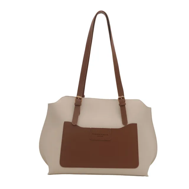 New Color Matching Tote Bag For Women White - Shop at LoveMi