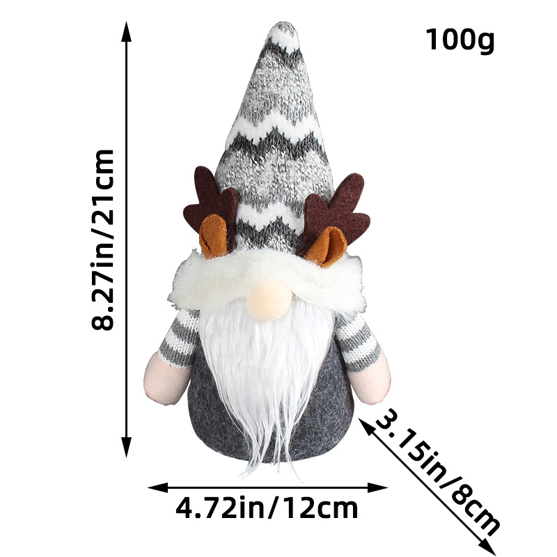 B238 Pointed Hat Antlers Gray