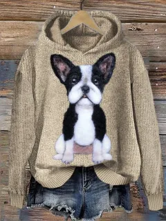 Animal Print Hooded Women's Sweater - 2Style-5Xl - View 1