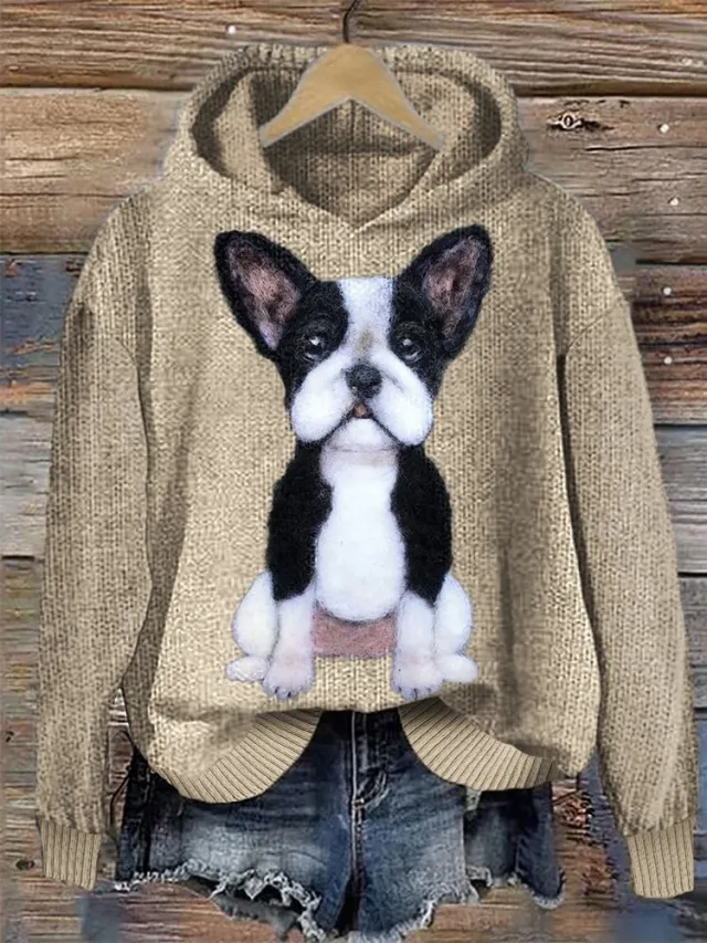 Animal Print Hooded Women's Sweater 2Style 5Xl - Shop at LoveMi