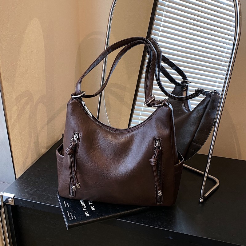 Womens Retro-Style Fashionable Casual High-Capacity Crossbody Bag