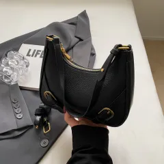 Fashion Underarm Women's Shoulder Bag - Black - View 1