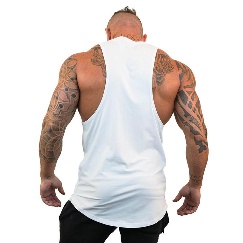 Title 21, Blank Cotton Waistcoat Loose Bodybuilding Fitne...