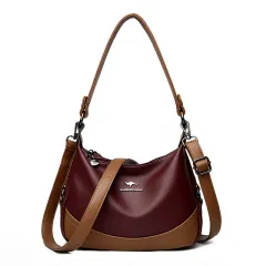 Fashion Ladies Large Capacity Shoulder Bag - Red - View 1