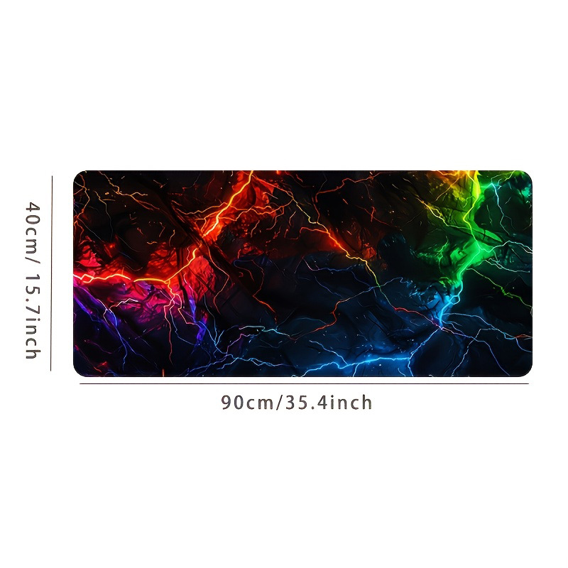 Large Gaming Mouse Pad Neon Lightning Durable 9