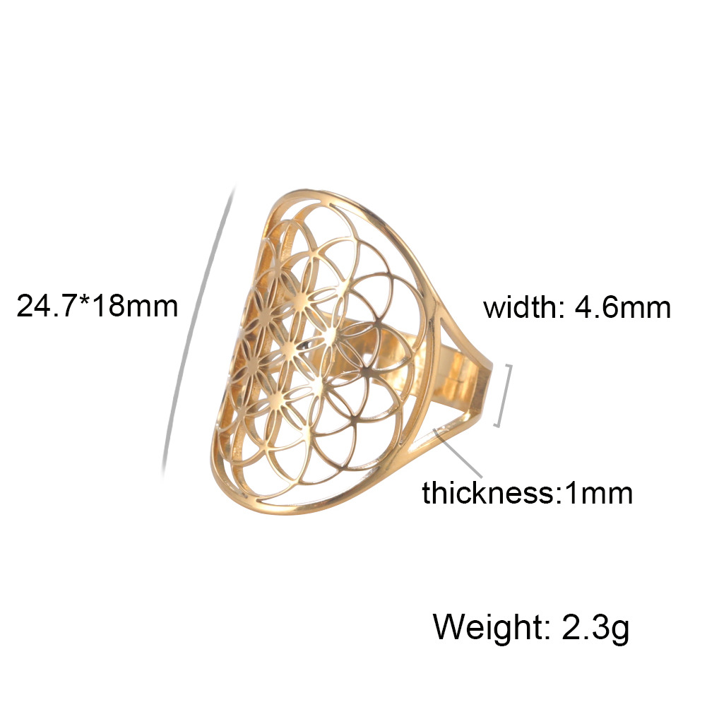 Hollow Flower Fashion All-Match Europe And America Creative Ring