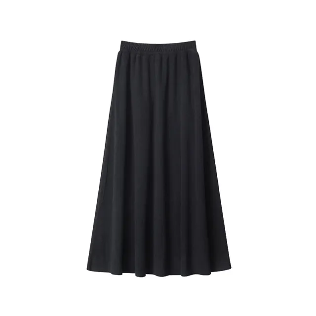 European And American High Class Elegant Scarf Top Women's Long Sleeve Skirt Black - Shop at LoveMi