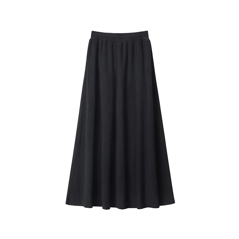 European And American High Class Elegant Scarf Top Women's Long Sleeve - Skirt Black