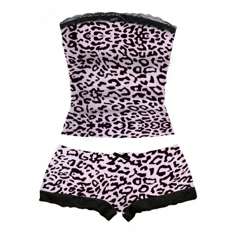Lace Camisole And Shorts Two-piece Set - Multicolour