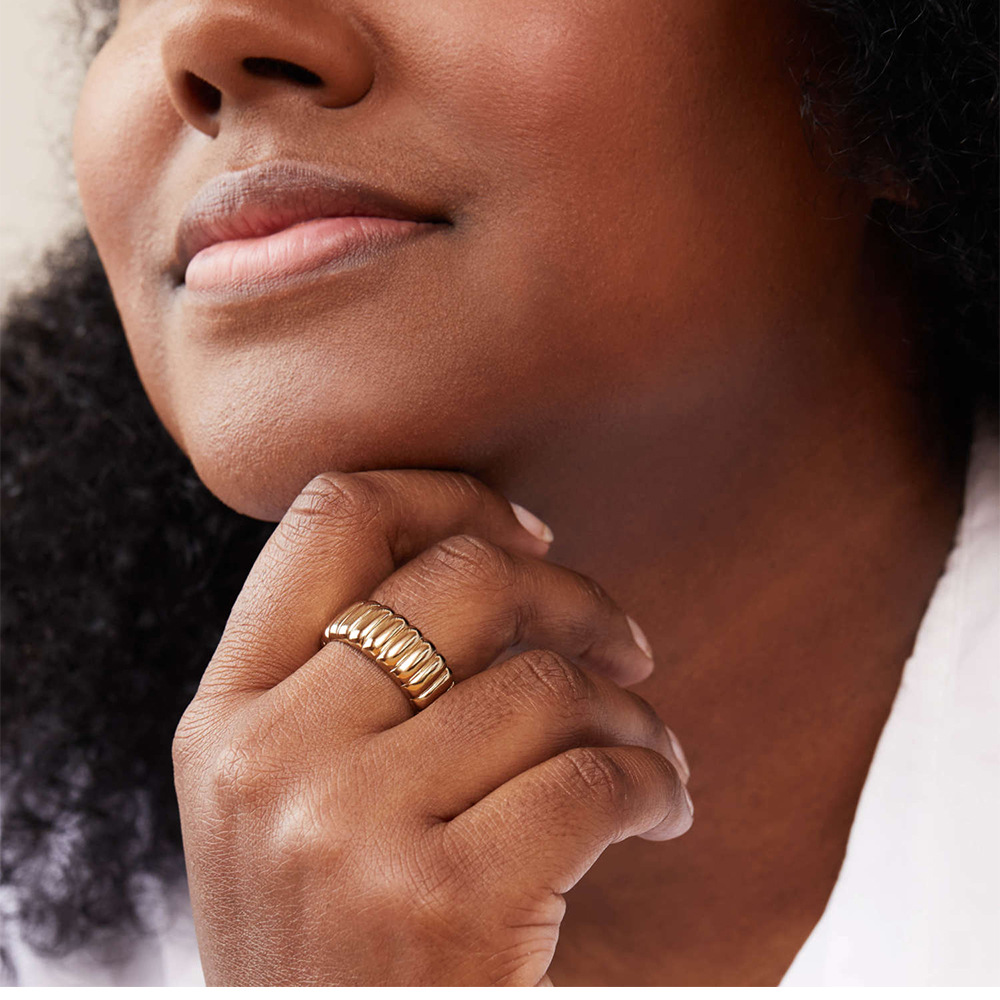 Fashion Simple Ins Horn Thread Ring