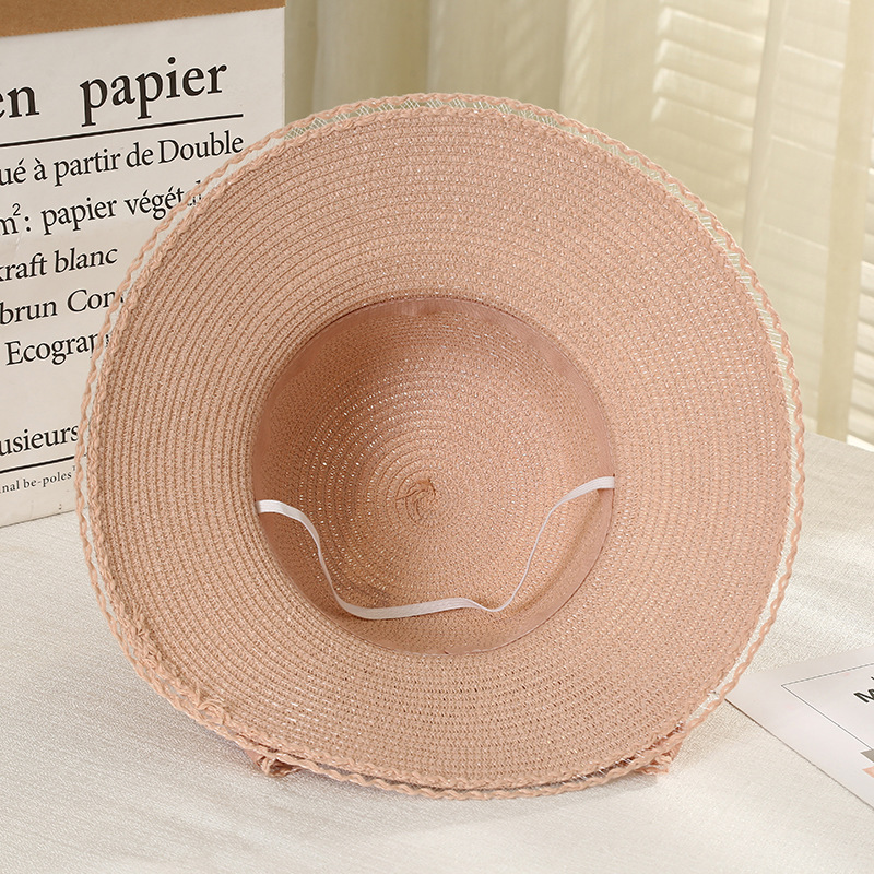 Title 14, Chapeau de paille en maille Streamer pour femme...