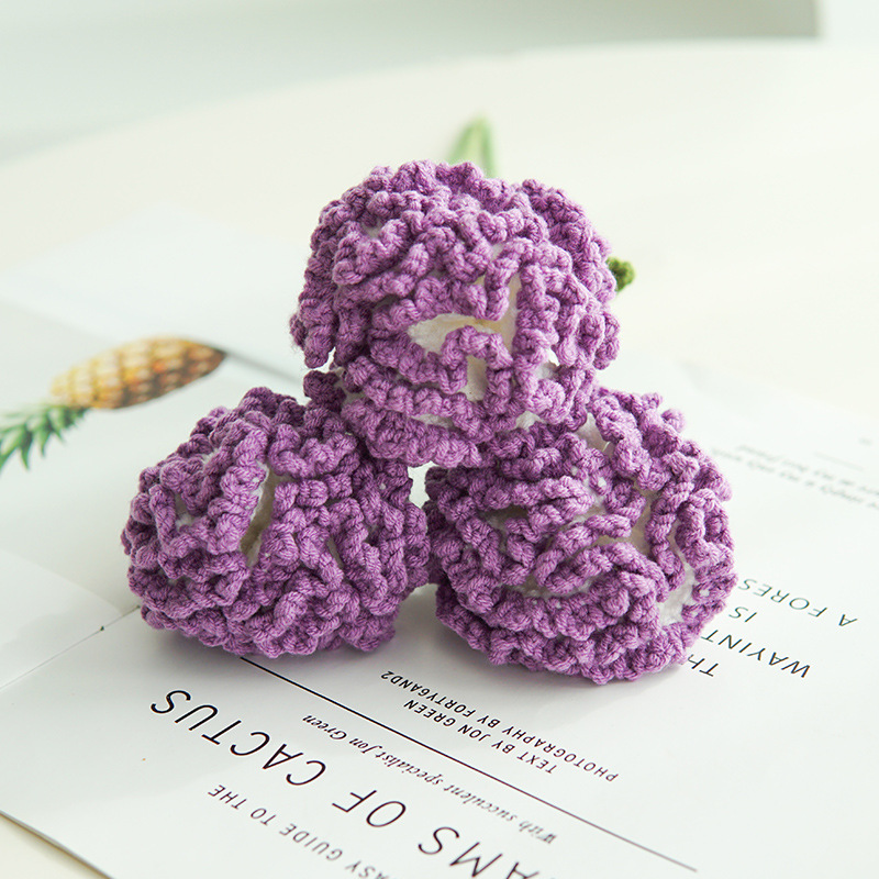 Hand-knitted Finished Yarn Bouquet Of Knitted Artificial Flowers 17