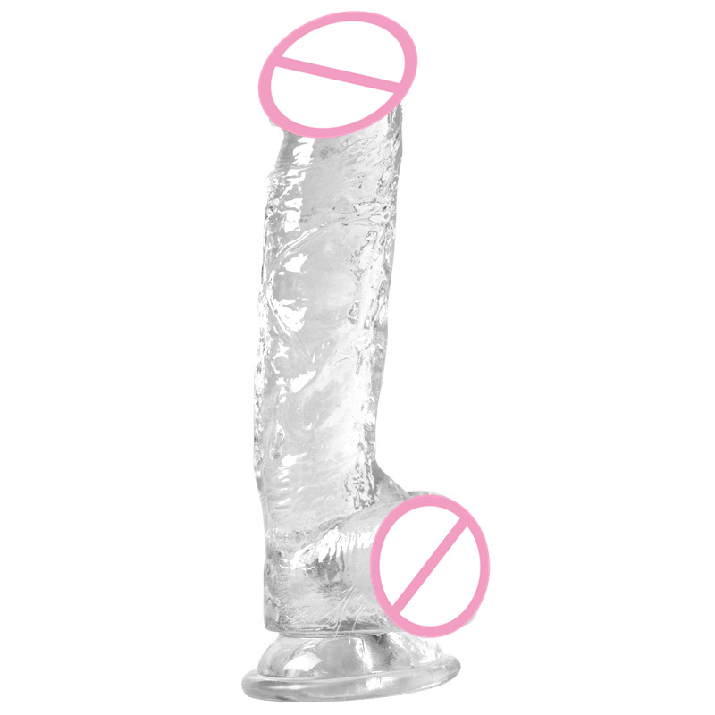 Crystal Simulation Penis Women's Masturbation Device Dildo Bold Lengthened Cannon Adult Sex Product 5