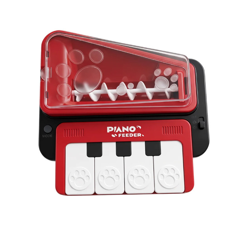 Pet Piano Feeder A Sound-making Boredom-buster - Pet Piano Feeder A Sound-making Boredom-buster Red