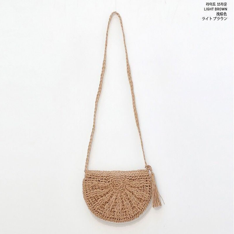 Tassel Semicircle Coffee Color