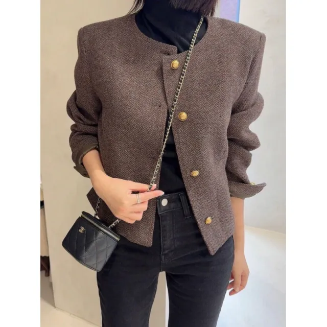 Wool Women's Short Coat Autumn And Winter Gray - Shop at LoveMi