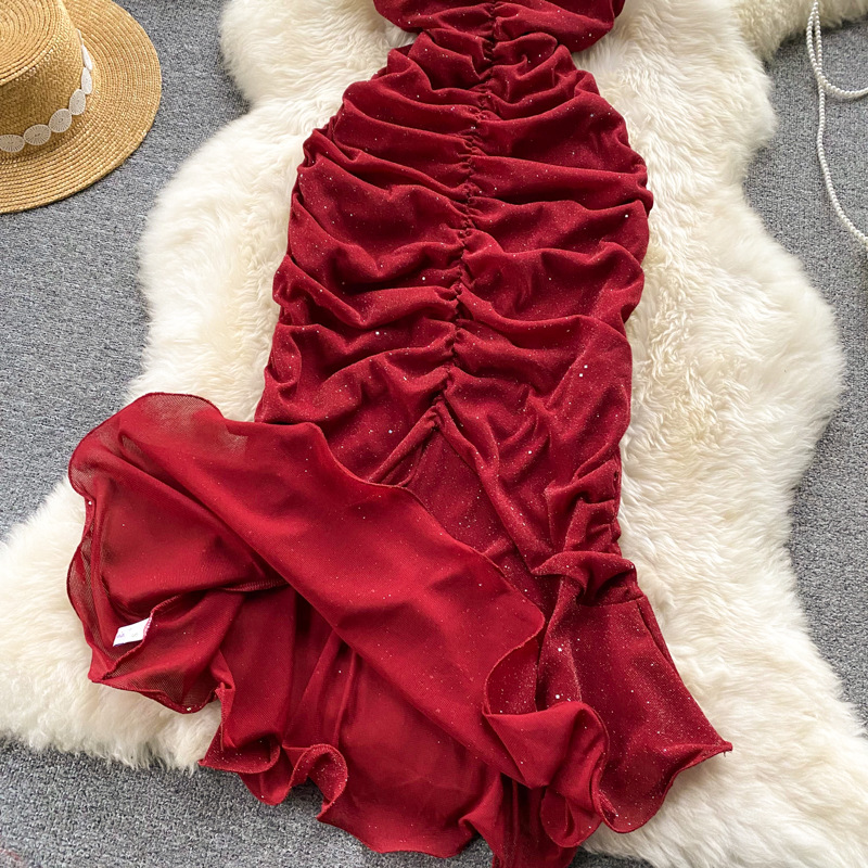 Waist-tight Western Style Slimming Sheath Dress