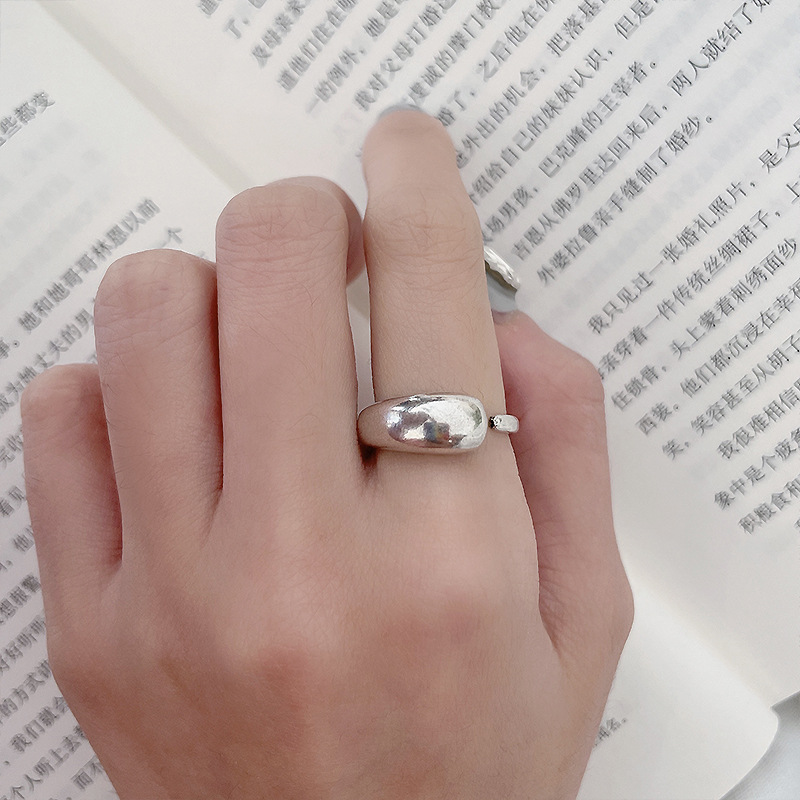 Silver Ring Non-fading Design Sense Niche Retro