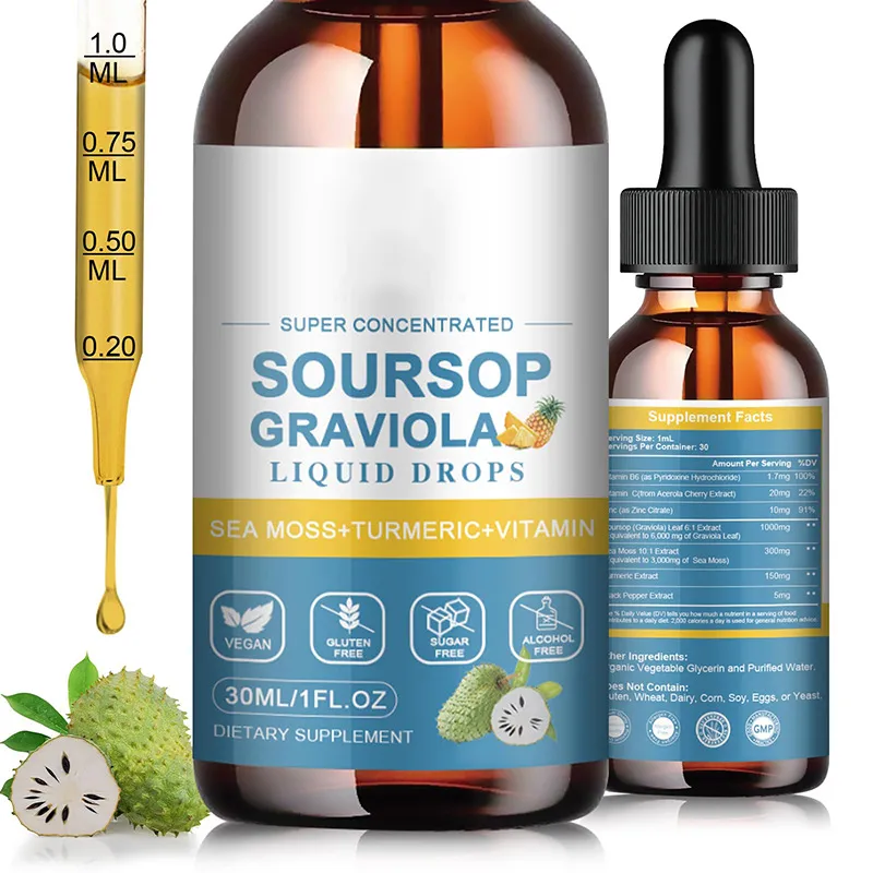 30ml Sweet Fruit Annona Leaf Drops - Pineapple Flavor 60Ml