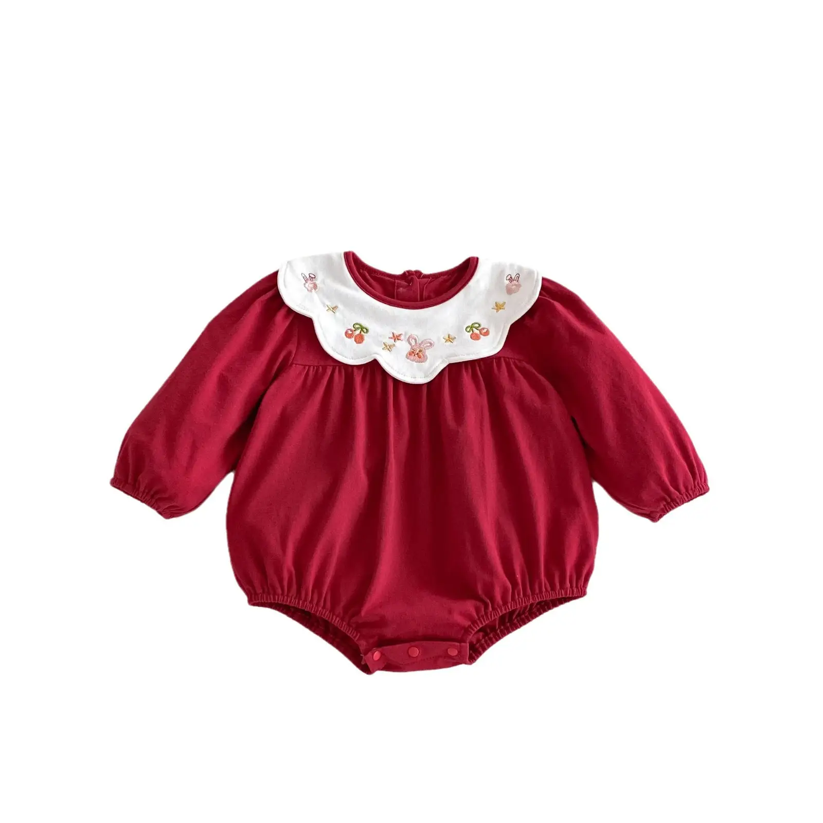 Baby Girl Jumpsuit Red Festive