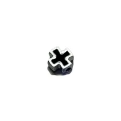 Alloy DIY Colorful Oil Necklace Straight-through Accessories Bead String Jewelry - Black - View 1