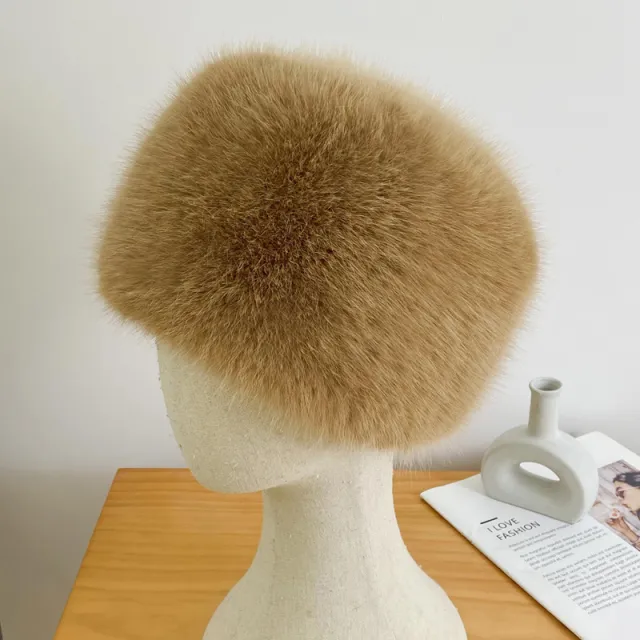 Furry Warm Ear Protection Hat Winter Women's Fishing Hat Camel - Shop at LoveMi