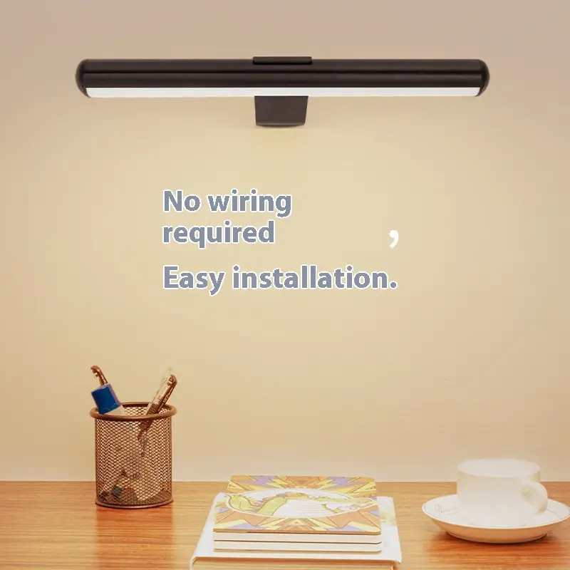Three-color Electrodeless Dimming Remote Control Rechargeable Wall Lamp