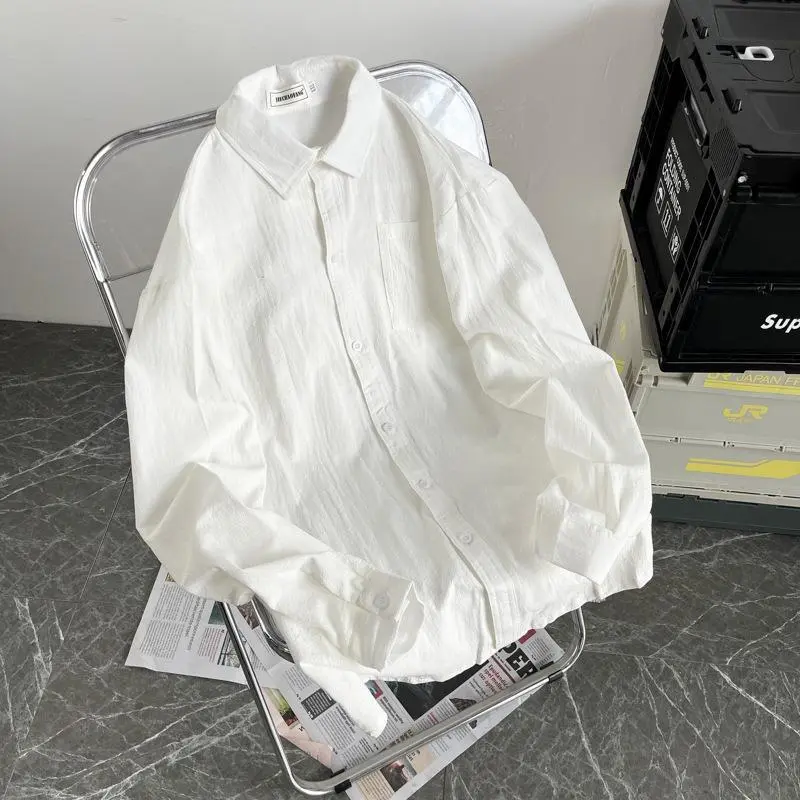 Men's Style Trendy Loose Casual Shirt - White