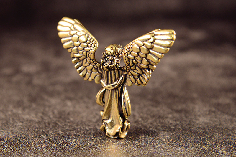 Title 4, Brass Angel Small Ornaments Guardian Angel Wing...