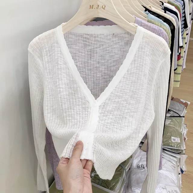Tup Cardigan Women's Summer Thin White - Shop at LoveMi
