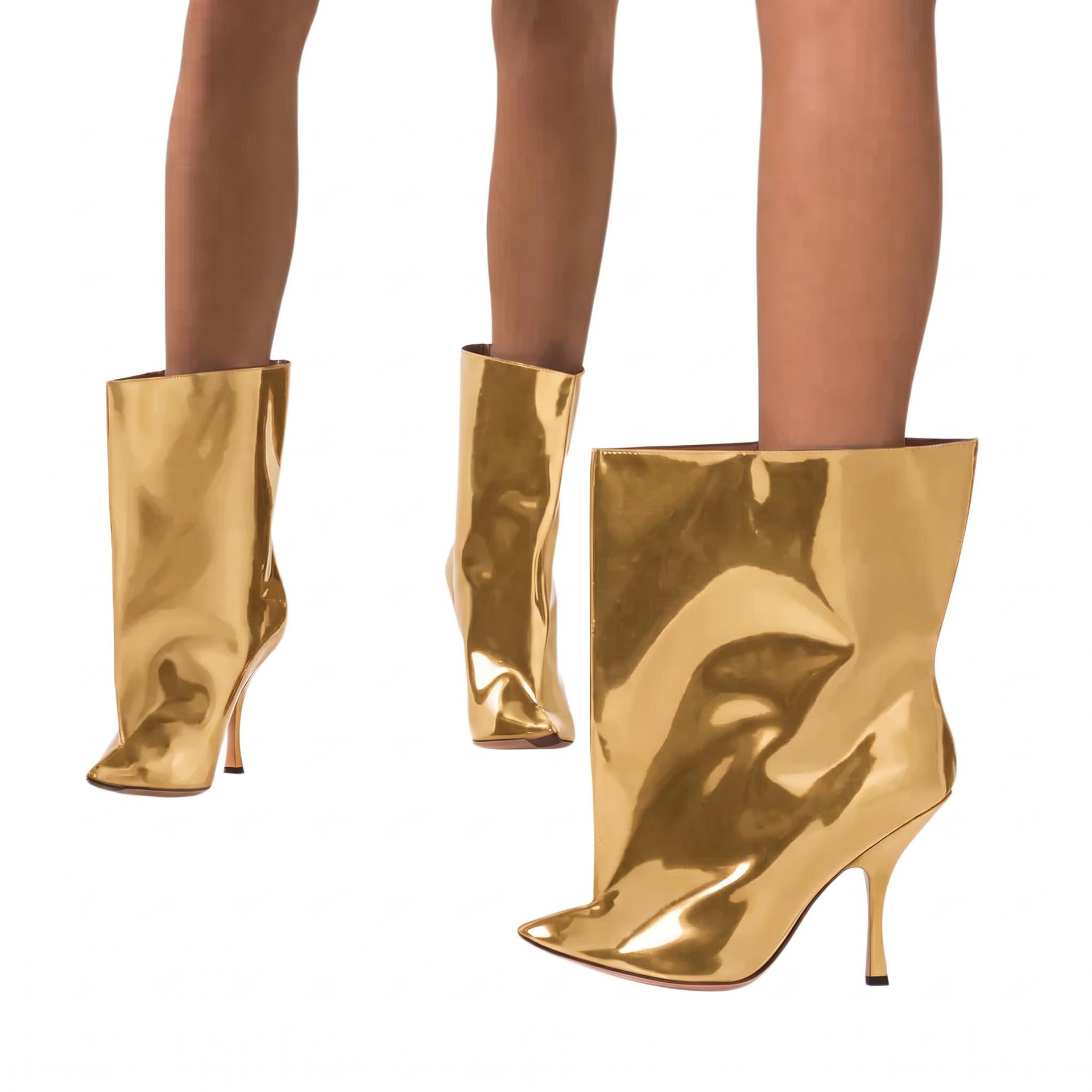 Pointed-toe High-heeled Sexy Flared Ankle Boots For Women