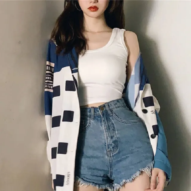 Short Inner Bottoming Sleeveless Camisole Women's Spring Summer Outerwear Tight Cropped Vest White - Shop at LoveMi