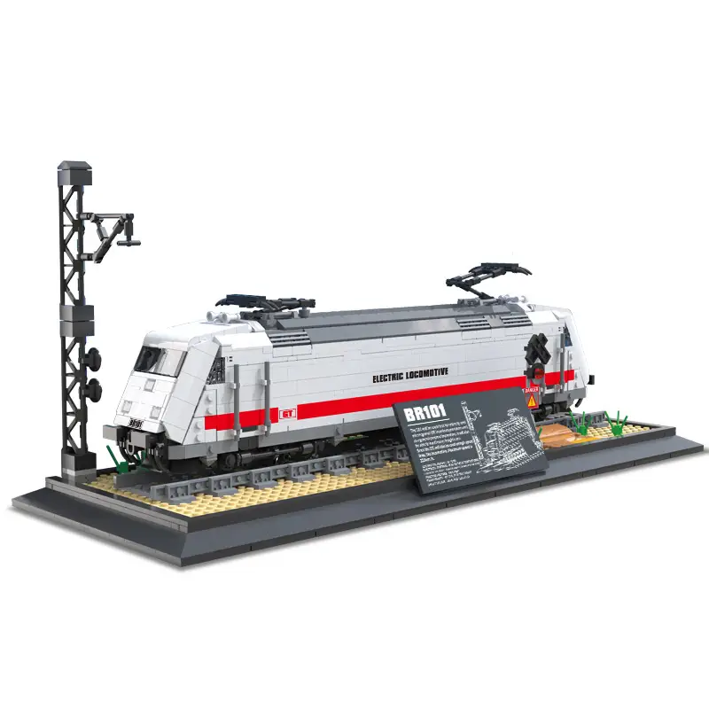 Steam Train Building Block Static Model Puzzle Assembly Toy