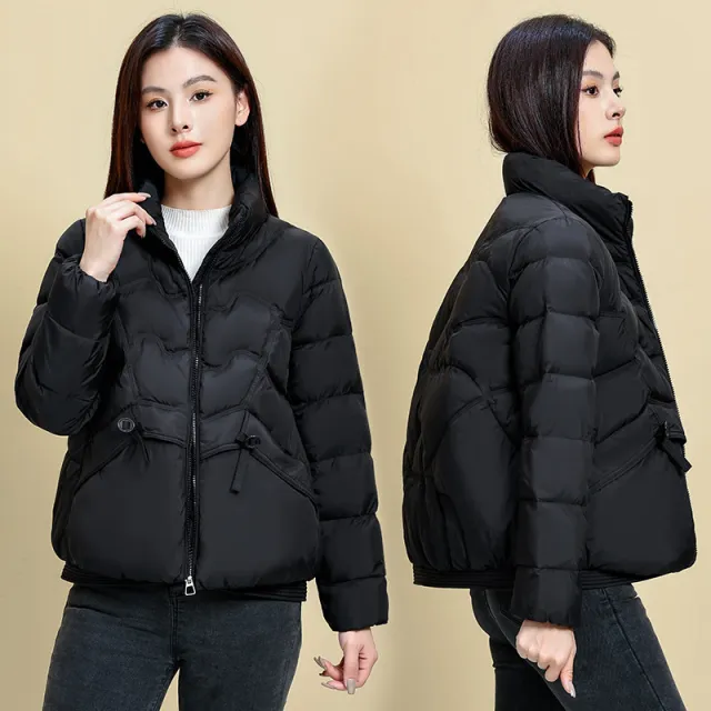 Small New Fashion Short White Duck Down Jacket Women's Coat Black - Shop at LoveMi